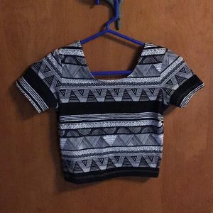 Tribal print crop top from American Apparel
